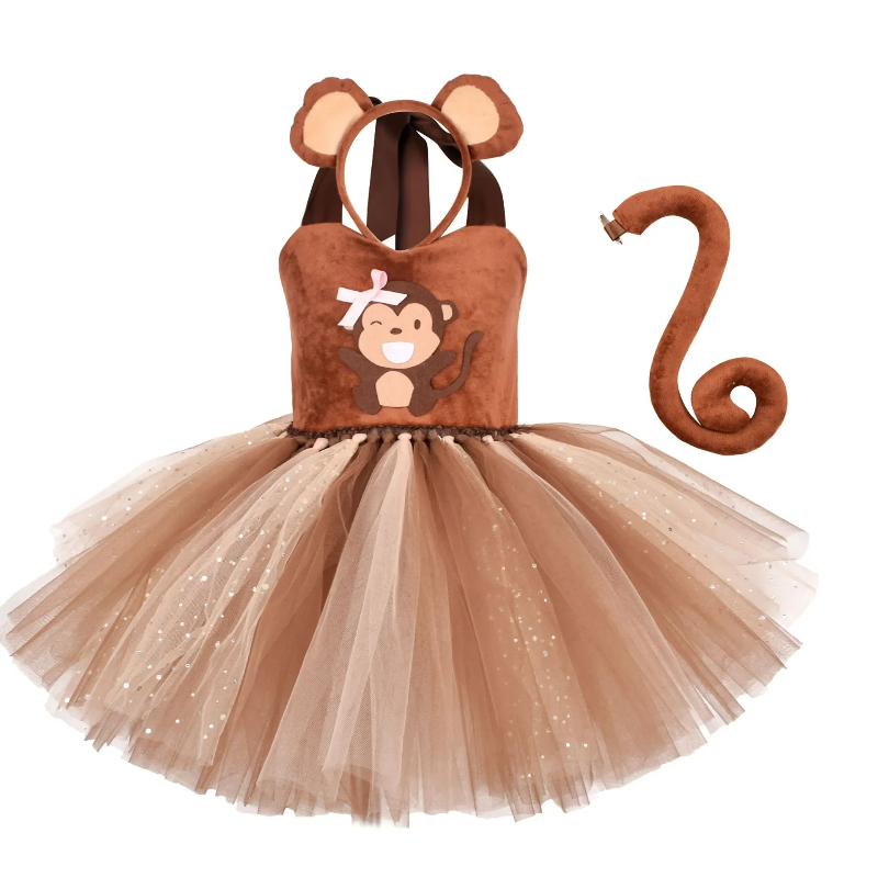 Baby Products Manufacturers - Brown Monkey Tutu Dress for Baby