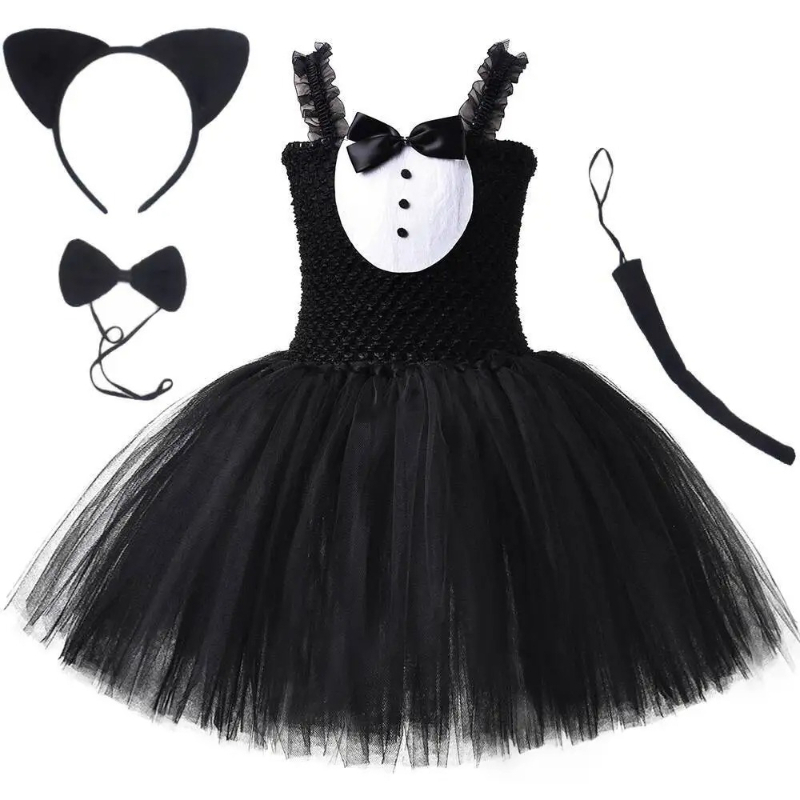 White Black Cat Tutu Dress for - Baby Products Manufacturers review and price