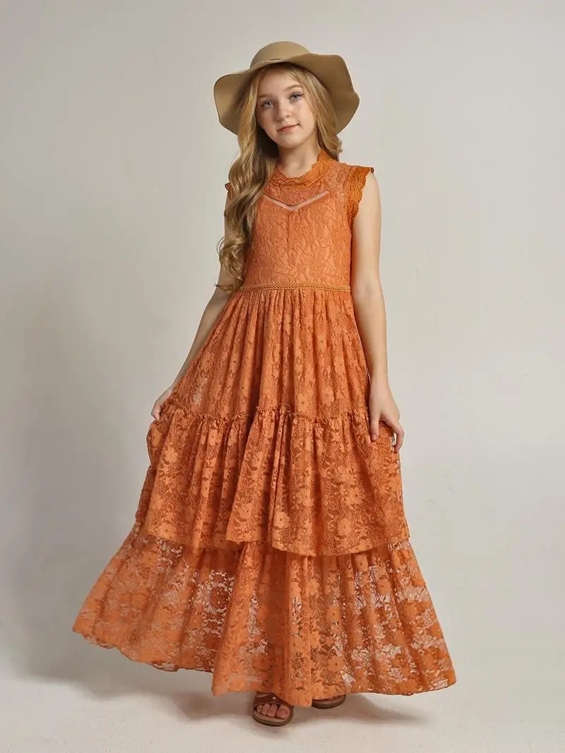 Girls Flower Dress Lace Cotton - Baby Products Manufacturers review and price