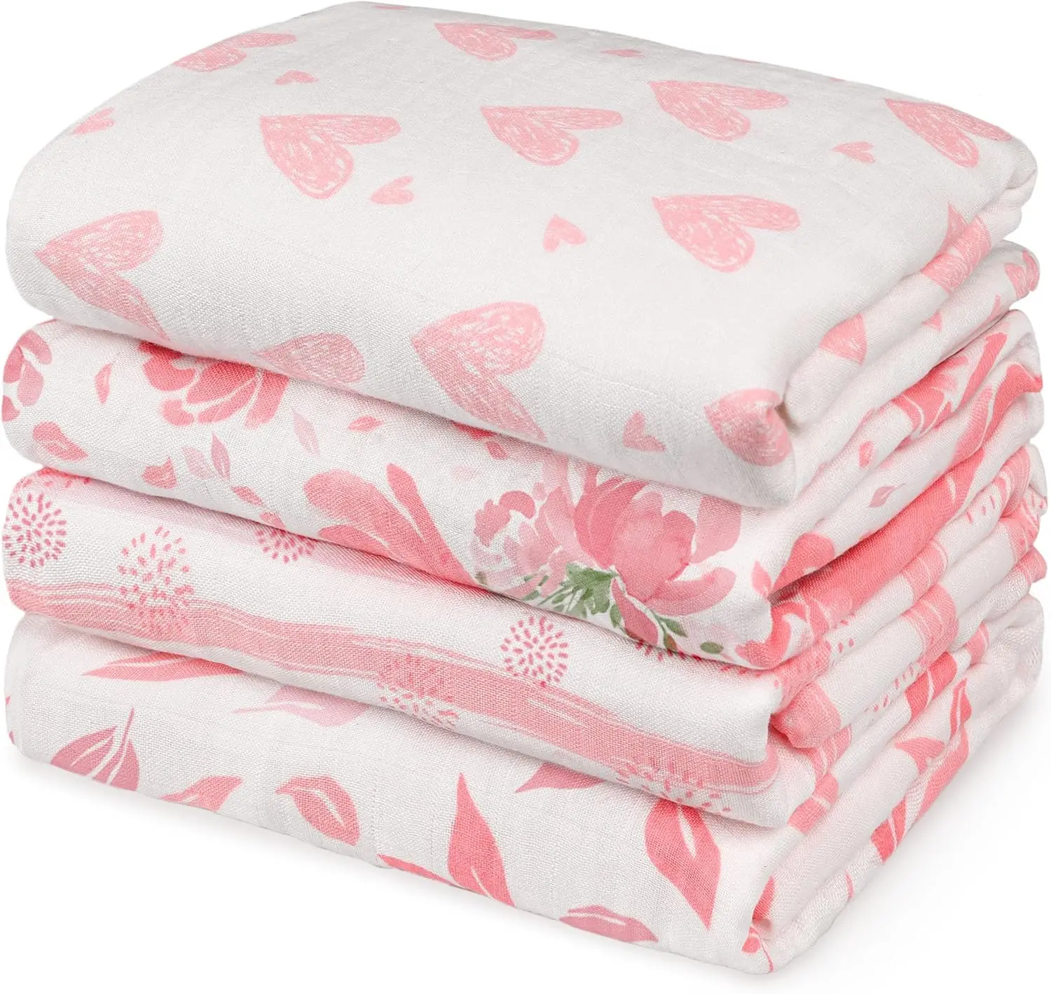 4-Pack Muslin Swaddle Blankets - Baby Products Gift Pack review and price