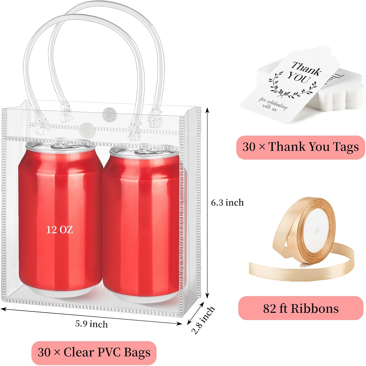 Clear Gift Bags with Handles,  - Baby Products Gift Pack review and price